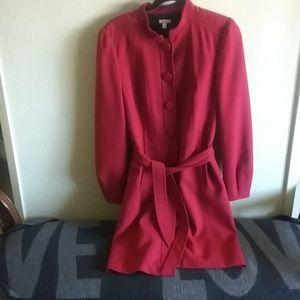 Chic Sematiks Long Coat in Vibrant Red